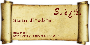 Stein Ádám névjegykártya